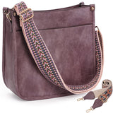 Crossbody Bags for Women Hobo Handbags with 2 Adjustable Leopard Guitar Strap Shoulder
